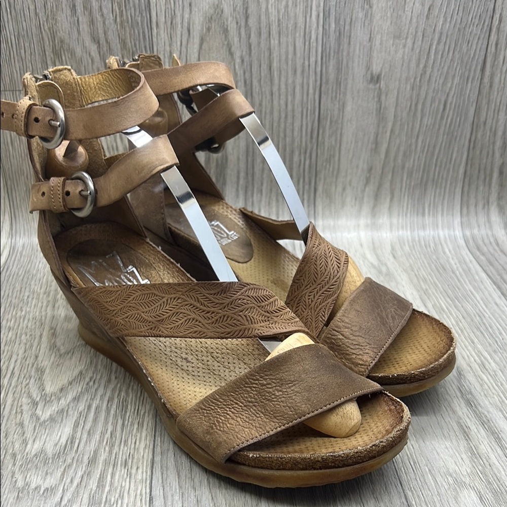Miz Mooz Brown Strappy Sandals